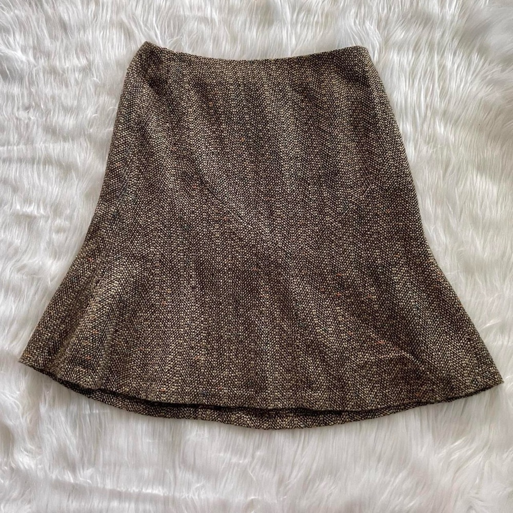 Oscar de la Renta Brown A-Line Skirt